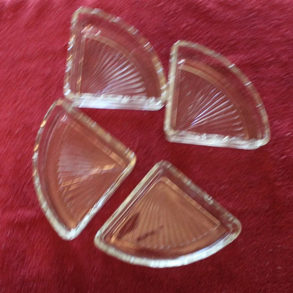 Vintage Triangle Clear Glass serving tray.
